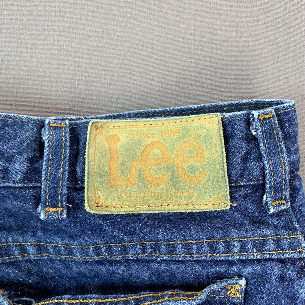 Vintage Lee Jeans Mens 38 (Fits 36x30) Blue Denim Straight Leg USA Workwear 90s - Picture 10 of 16
